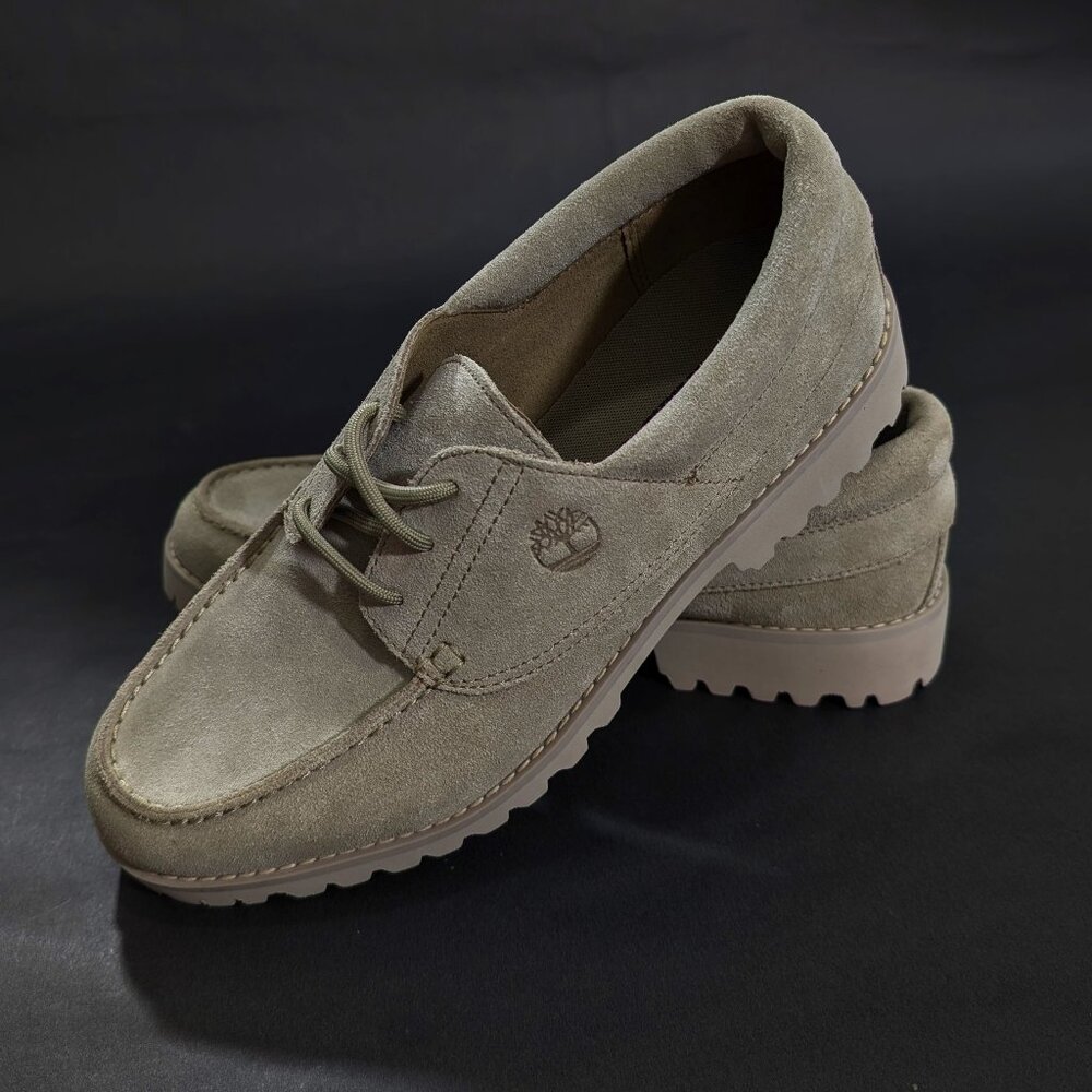 Timberland Men`s Fashion Casual Comfortable Boat Shoes Size 8 Lace Up Suede